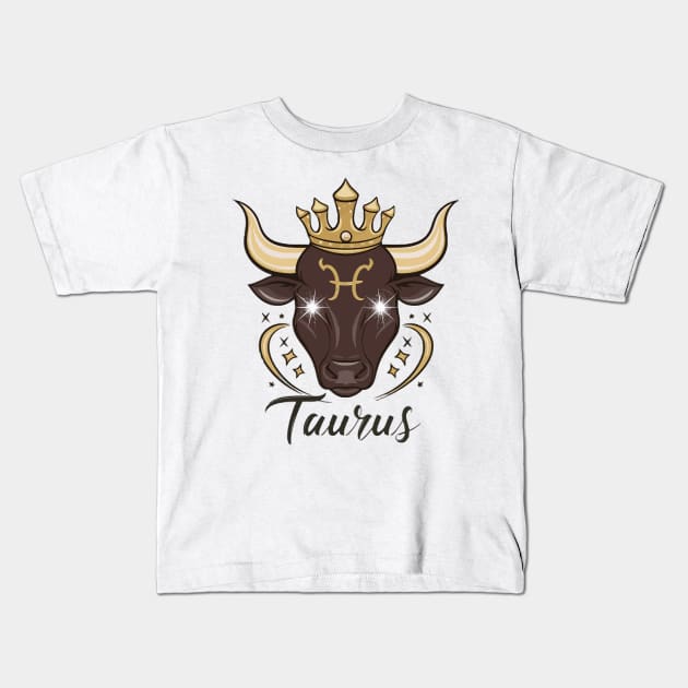 Taurus Kids T-Shirt by Custom Prints HD